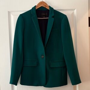 J. Crew Teal Single-Button Tailored Blazer